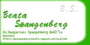 beata spangenberg business card